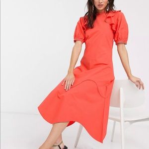 ASOS Lost Ink coral dress